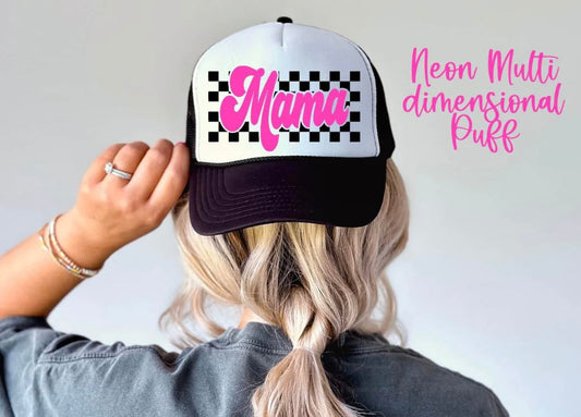 Mama Two Dimensional Puff Trucker Hat