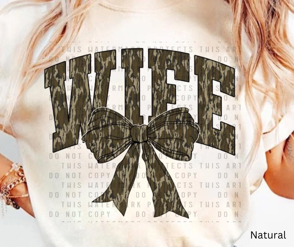 Camo Wife Coquette Bow